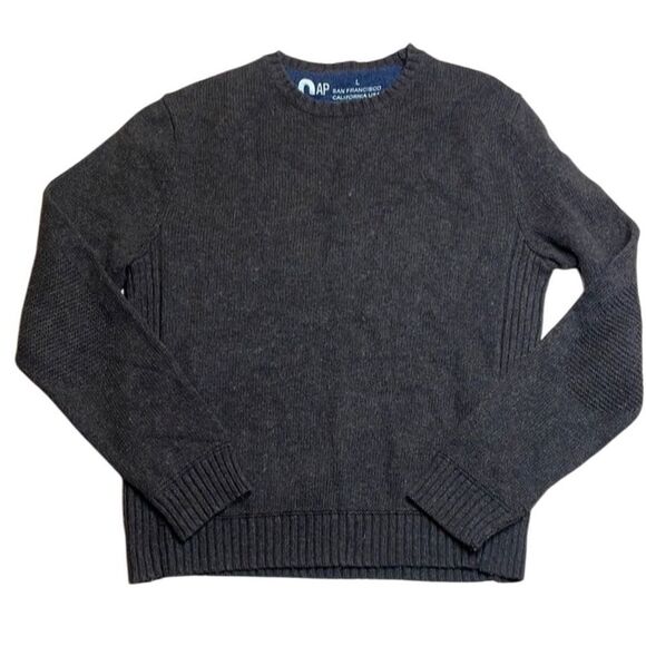 90s vintage Men’s Gap Brown Wool Knit Crewneck sweater Large - Picture 1 of 7